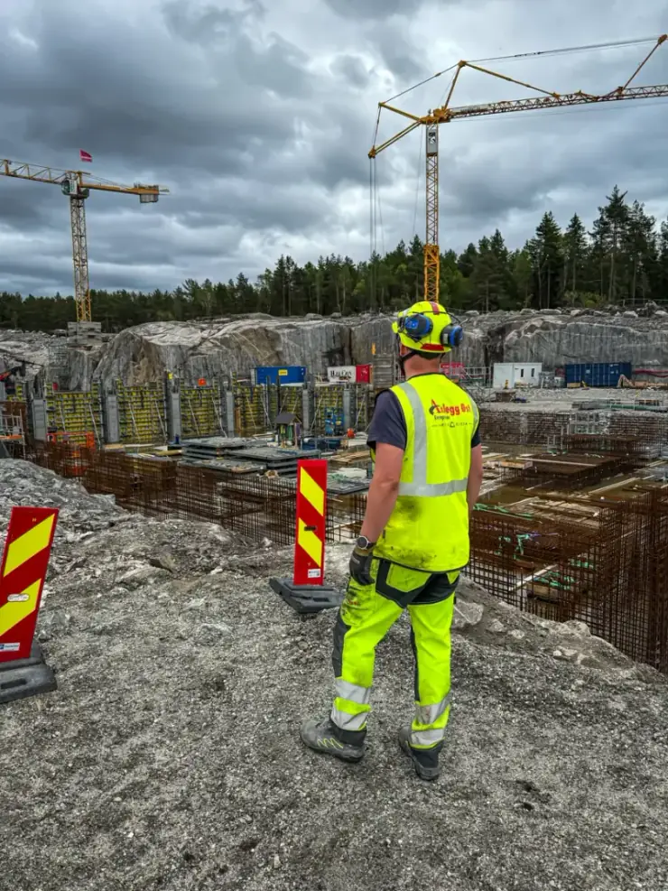 Anlegg Øst Entreprenør at the construction site