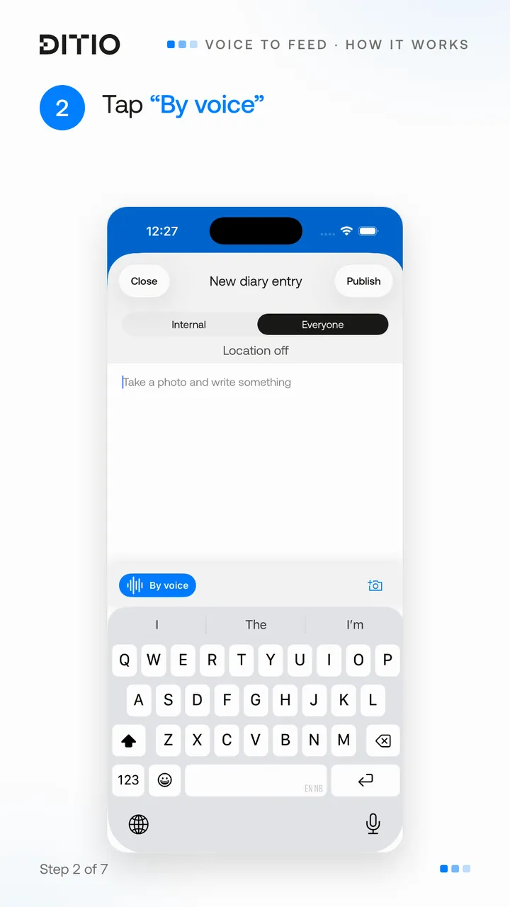 Voice to Feed – describe what has been done during the day (step 2)